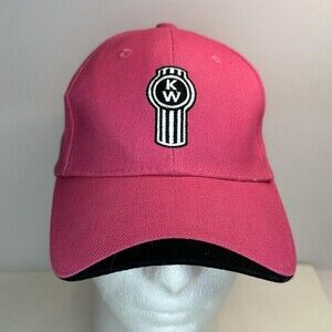 Kenworth Hat Baseball Cap Strap Back Pink Black Embroidered PACCAR Trucker